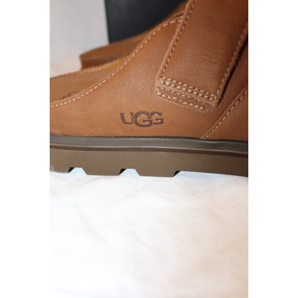 UGG CHESTNUT NUBUCK LEATHER SOLANO CLOG SANDALS SLIDES SHOES MEN SIZE US 7